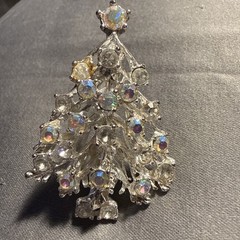 Vintage Aurora Christmas Tree Brooch