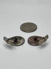 Vintage Sterling Silver Space Age Moon Crater Cufflinks Studio Craft Mid Century