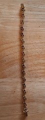 Vintage Jewelry Ross Simmons Gold Plated 925 Multi Gemstone Tennis Bracelet