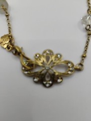 Vintage Monet Lavender, Pale Yellow and Clear Crystal Chain Necklace