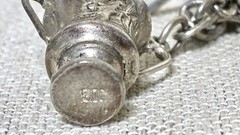 Vtg 800 Silver Charm Bracelet 900 Charms Travel Italy Europe Gondola Eiffel 50g