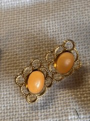 Vintage Avon + Costume Jewelry Post Earrings Lot of 5 Pairs Gold Tone Cloisonne