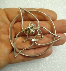 Rare Vintage 925/1000 Sterling Silver Dragsted Denmark Giant 2¾” Pendant 20.5g.