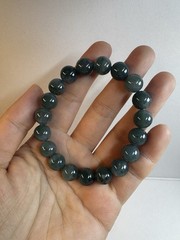 Natural A-Grade Jade ice blue water jadeite beads bracelet 10mm stretch new