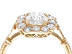 Antique Contemporary 1.69 Ct Old Cut Diamond 18k Rose Gold Cluster Ring Size 6