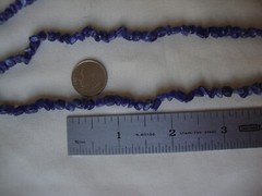 VINTAGE 1970s HANDMADE POLISHED LAPIS IRREGULAR BEADS 35″ ENDLESS NECKLACE