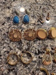 Vintage to Now Post Back Earrings Lot of 8 Pairs Multicolor Fashion Pierced Ear