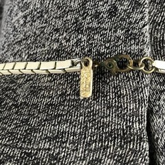 Monet Vintage Goldtone White Enamel Box Chain Necklace