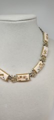 Vintage Coro Parure Set Cream & Gold Confetti Thermoset Lucite Jewelry