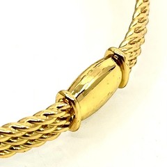 Vintage Two Tone Twisted Cable Multi-Strand Bangle Bracelet Gold Silver Tone