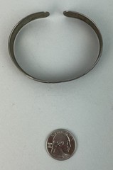VTG 1930s Campfire Sterling Silver Marled Adjustable Cuff Bracelet 7.75″ X 0.5″