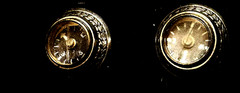 vintage Guglielmo Cini Sterling earrings clip on COMPASS yes they are compesses