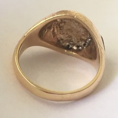 14 Karat Gold Art Deco Silver topped Hallmarked ring circa 1930s
