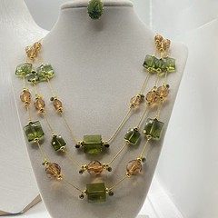 Estate Jewelry 2pc Set #21 costume statement this Set Is Absolutely Beautiful