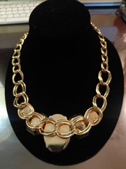 VTG champagne golden necklace 1960′