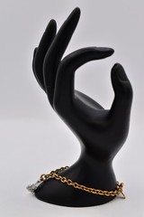 Juicy Couture Vintage Y2K Engagement Ring Charm Bracelet Gold Crystal BinBR