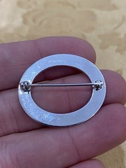 Vintage La Mode Art Deco 925 Sterling Silver Designer Signed Pin Brooch