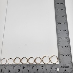 Y2K Vintage Sterling Silver Hoop Earrings Lot 4 pairs various sizes Festival