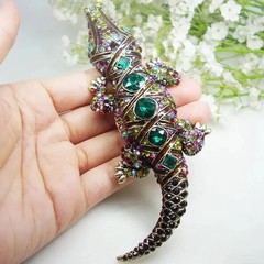 Vintage Style Multi-color Animal Brooch Pin Pendant Rhinestone Crystal