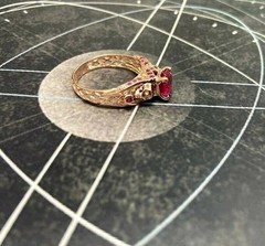2Ct Gothic Pink Lab Created Ruby Skull Engagement Wedding 14k Rose Gold FN Ring