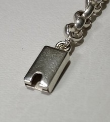 80s Vintage Silver Rolo Link Bracelet Box Lock TM Mexico 925 stamped 9.25″ •7mm