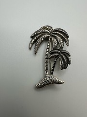 Vintage Sterling Silver Palm Tree Brooch 4.5cm BB9