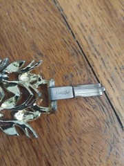 Judy Lee Bracelet Gold Tone 7 Inches Leaf Design Vintage