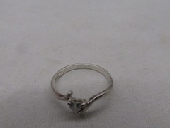 Vintage Sterling Silver Heart Design Ring Sz 5.25 Marked TH 925 #791