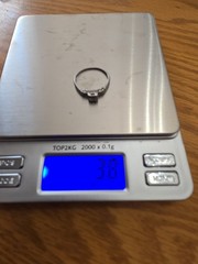 Vintage Estate Diamond Platinum Engagement Ring (10 irid plat ring) Size 8.5