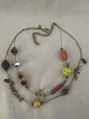 Chicos Chunky Mix Material 80’s 90’s Statement Layered Necklace