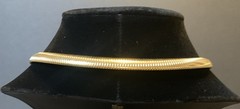 Vintage Trifari Statement, Choker/Necklace Gold Tone With Black Enamel Geometric