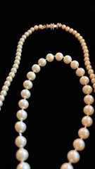 Vintage Cultured Pearl Choker and Bracelet Set with Twist Barrel Clasp