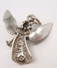 VTG STERLING SILVER PENDANT ANGEL WITH HORN