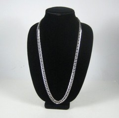 Silvertone Chain Necklace 30 In Unisex Strand Fashion Jewelry Vintage 1960 1970