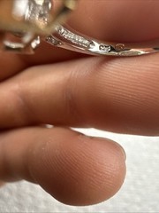 Vintage 925 Sterling Silver Citrine Ring Size 6 – 5.3 Grams