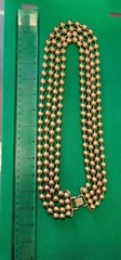 Vintage Yohai Satin Gold Tone Ball Chain (24 Inches) 4 Strand Necklace Signed