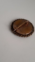 Antique Small Round Photo Pendant W/photo. C Clasp