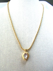 Vintage SAL Swarovski Crystal Pendant Rope Chain Necklace 24′