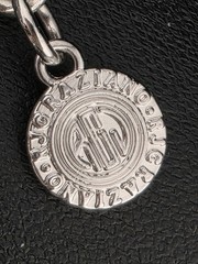 Graziano Signed Chunky Silver Tone Chain Necklace Mixed Link Statement 36″ – 39″