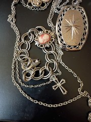 VTG To Now JEWELRY LOT Wearable Curated Mix Silver Tone Bracelets-Earrings++