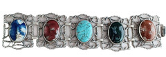 VanDell Sterling Large Bracelet w/ Varied Stones