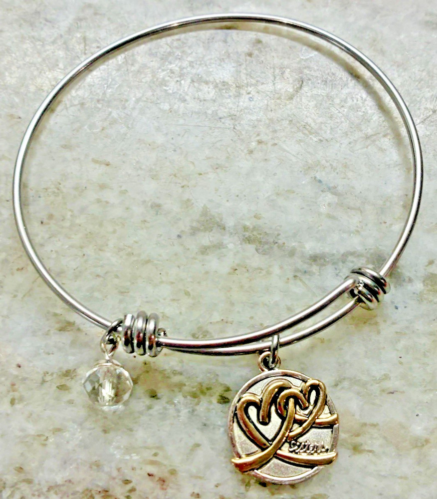 💕 CHARMS BRACELET 🩶 Stainless Steel Alex & Ani-Esque Charm Bracelet