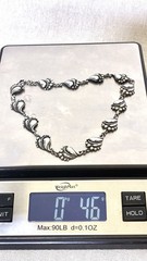 Rare Viking Craft Sterling Silver Necklace Art Deco Signed Mid Century 15.5” 46g