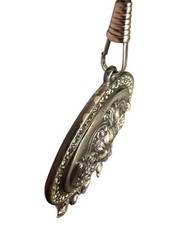 Original RARE GOLDETTE ART NOUVEAU GODDESS Lariat Pendant Silver Tone Necklace