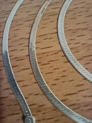 Vtg 925 Italy Sterling Silver 2.5mm Herringbone Chain Necklace 24″ long
