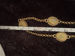 YSL Green Enamel Flapper necklace