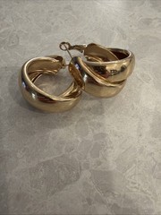 Vintage Gold 1980S Hoops Pierced Earrings Fun Classic. Fun Way To Party 80s Fad