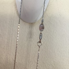 vintage silver 925 waterfall Artist Signed necklace Crystal