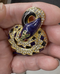 I Am Edgar Berebi my Blue Python pin Brooch From My Archives Vintage 24kplate
