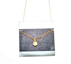 NEW VTG Melini® Pendant Necklace Round Shape Faux Pearl Pendent & 18” Chain – C2